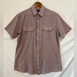 BANANA REPUBLIC FACTORY Plaid Button Front Shirt Size Large